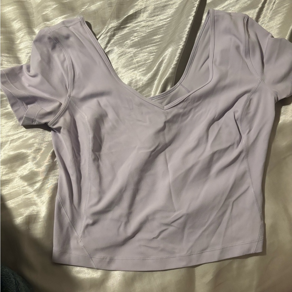 Lavender V-Neck Women's Top